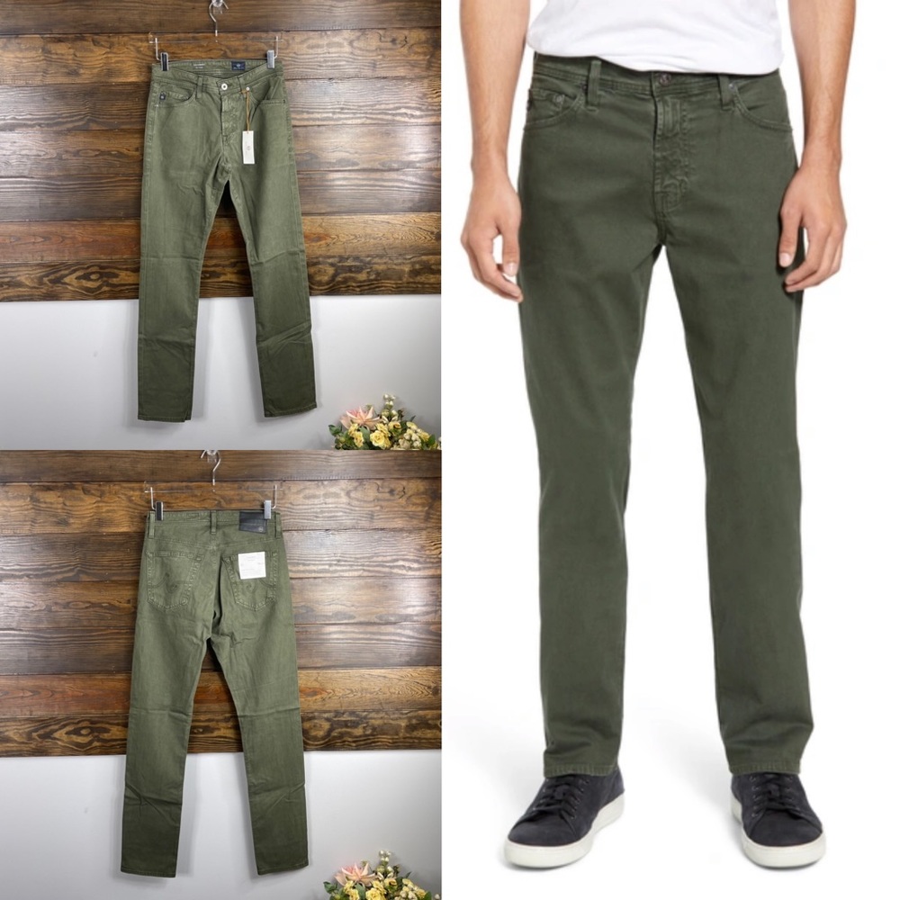 AG Adriano Goldschmied The Everett Slim Straight Sueded Stretch Sateen Men Jeans